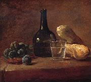 Jean Baptiste Simeon Chardin Still life with plums oil painting artist